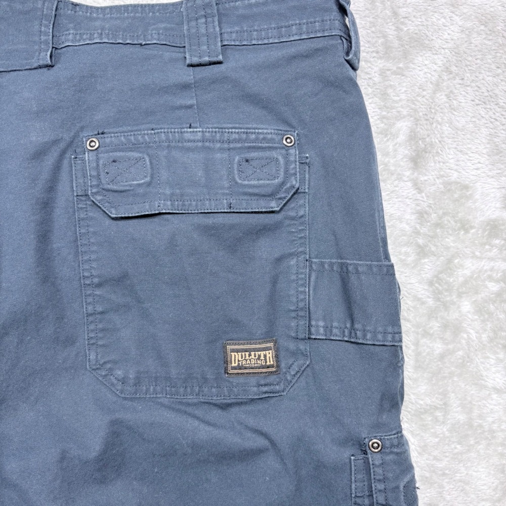 Duluth Trading Co Cargo Pants Mens 42x30 Blue DuluthFlex Fire Hose Standard Fit - Picture 7 of 12